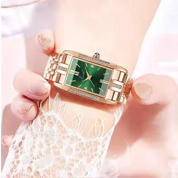 Простые водонепроницаемые часы женские часы модные квадратные часы с бриллиантами