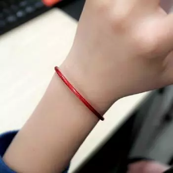 Простые вязаные для влюбленных 1 шт., милые браслеты для счастливых пар, ювелирные изделия, подарки, изящная веревка, регулируемый черный/красный, красивые браслеты с подвесками, аксессуары для горячей продажи Red