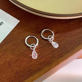 Простые вставные серьги с бахромой в форме капли воды для женщин с характером, универсальные ежедневные серьги для поездок на работу