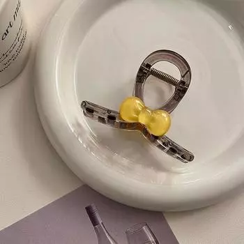 Простые заколки-крабы с бантом, нескользящие, с сильным захватом, акриловые, с зажимом-акулой для девочек, для густых, тонких, вьющихся волос, летние аксессуары для волос 8cm