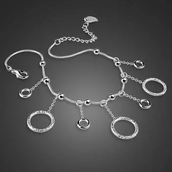 Простые женские ножные браслеты из стерлингового серебра 925 пробы, вязаные крючком босоножки, украшения для ног, новые браслеты на ногу для женщин, цепочка на ногу