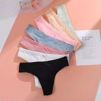 Простые женские сексуальные ягодицы, соблазнительные трусики-стринги из чистого хлопка с низкой талией, стринги на бедрах L абрикосовый