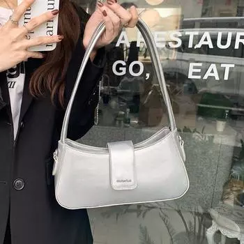 Простые женские сумки через плечо для поездок на работу, однотонные женские сумки с верхней ручкой в стиле ниши, новые кожаные женские сумки подмышками