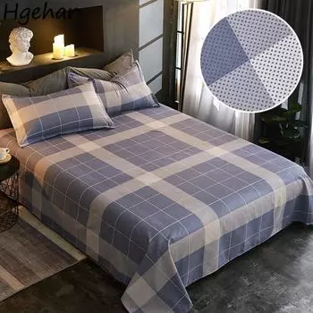 Простыни из стираного хлопка, летние дышащие постельные принадлежности для спальни, чехол для матраса, мягкая простыня в минималистском стиле для двуспальной кровати 180x230 см, для дома 120X210cm-1pc