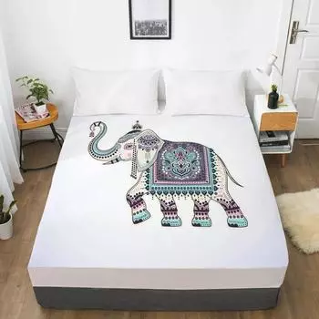 Простыни на заказ, наматрасник с резинкой, 3D простыня, постельное белье 160x200, 150x200, простыня, постельное белье в богемном стиле 72x84 Deep 16in