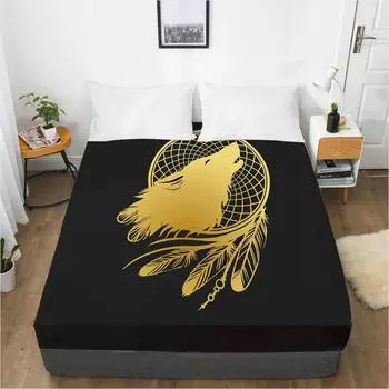 Простыни на заказ, наматрасник с резинкой, 3D простыня, постельное белье 180x200, 150x200, простыня, постельное белье, богемный слон 72x84 Deep 16in