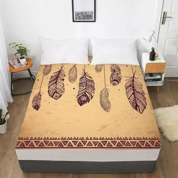 Простыни на заказ, наматрасник с резинкой, 3D простыня, постельное белье 90x200 200x200, простыня, постельное белье в богемном стиле 72x84 Deep 16in