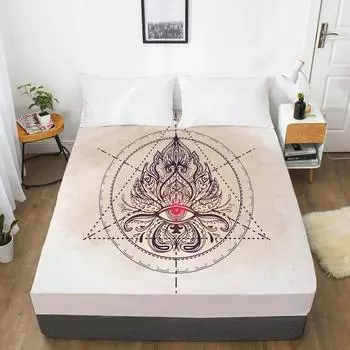 Простыни на заказ, наматрасник с резинкой, 3D простыня, постельное белье 200x220 160x200, простыня, постельное белье в богемном стиле 72x84 Deep 16in