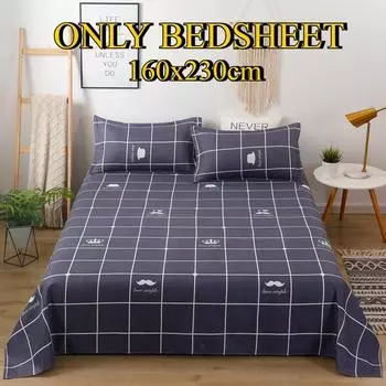 Простыни Приятные к коже Матовые Утолщенные Двуспальные Односпальные Простыни Мульти-спецификации для Всех Сезонов 160x230cm