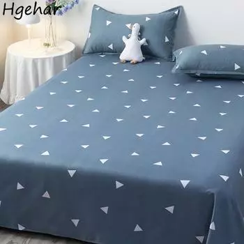 Простыни с начесом, четыре сезона, стирать хлопок, дышащие постельные принадлежности, механическая стирка, простая спальня, приятная для кожи простыня с рисунком, новая 120X210cm-1pc