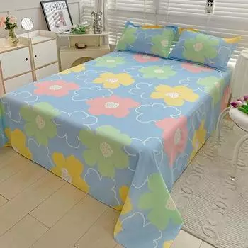 Простыня цельная зимняя с начесом 1,5 м 1,2 м для общежития для одного студента, толстый пододеяльник из чистого хлопка 120cmx230cm