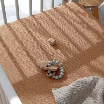 Простыня для детской люльки, однотонная, эластичная кромка, простая установка, подходит для овальных, круглых, прямоугольных матрасов в форме песочных часов, простыня для детской люльки для мальчиков и девочек абрикосовый