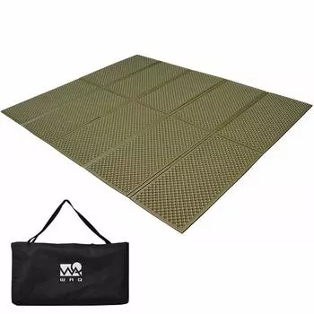 Простыня для кемпинга WAQ для 2 XPE Foam Extra Thick, сумка для хранения для отдыха, в комплекте коврик, люди, коврик, 16 мм, коврик, складной, компактный, водонепроницаемый, (двойной