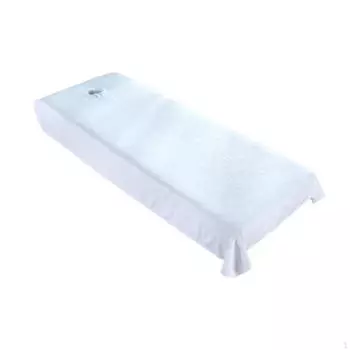 Простыня для массажа, скатерть из полиэстера, маслостойкая, с отверстием для оборудования салона красоты белый