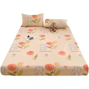 Простыня для матери и ребенка, полностью хлопковая односпальная простыня, маленький свежий одноместный двойной наматрасник из чистого хлопка с принтом 90*200