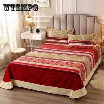 Простыня и наволочка из чистого хлопка, комплект из трех предметов, комплект постельного белья для двухместного студенческого общежития с принтом и геометрическим узором, легкий роскошный комплект 160*230cm