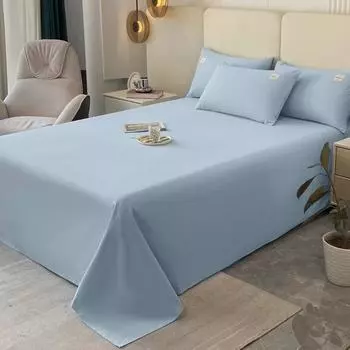Простыня из 100 % хлопка, матовая простыня с резинкой, однотонная 1 простыня, мягкий и удобный большой наматрасник 180x230cm 1pc