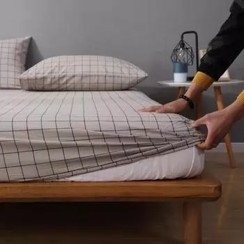 Простыня из 100% хлопка, мягкий удобный защитный чехол для матраса, классический клетчатый стиль, размеры 140x200, 160x200, 180x200..19 размеров. Pillowcase 2 Pcs