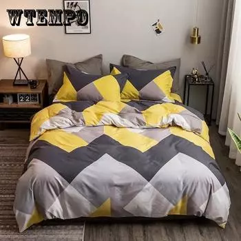 Простыня из четырех предметов, пододеяльник, студенческое общежитие, односпальная кровать, постельные принадлежности, пододеяльник из стираного хлопка, 1,8 м 1.5m