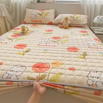 Простыня из чистого хлопка для матери и ребенка, комплект из трех предметов, маленькое и свежее нескользящее покрывало из хлопка, наматрасник Ximengsi 90*200cm