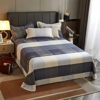 Простыня из египетского хлопка с начесом, роскошное покрывало в европейском стиле, утолщенное мягкое постельное белье, двойной размер Queen King Size(Нет наволочки) 2pcs Pillowcases