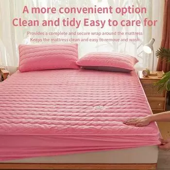 Простыня из молочного бархата, толстая стеганая простыня 160x200, простыня на резинке, теплая зима, сплошной цвет 80x200x30cm