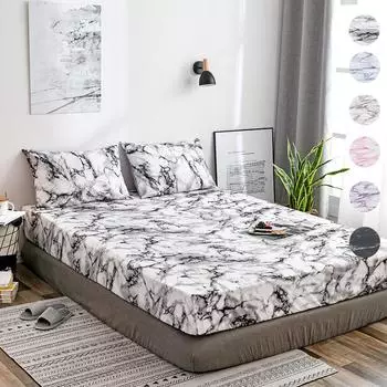 Простыня из полиэстера размера Muti с эластичной лентой для мягкого наматрасника (Без наволочки) 99*190*35cm коричневый