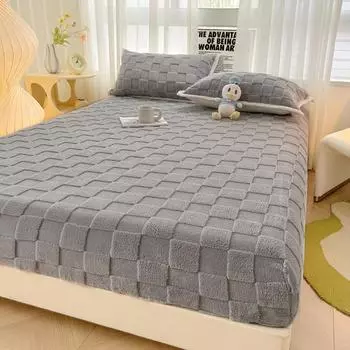 Простыня из тафты с трехмерным срезанным цветком, сплошной цвет, приятный для кожи теплый бархатный матрас, защитный чехол Simmons, покрывало на кровать 48cm*74cm*2