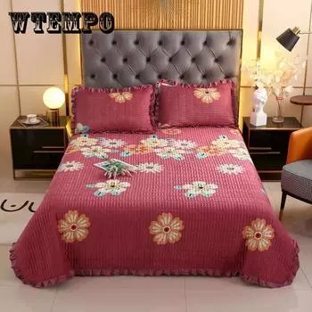 Простыня из трех частей и наволочка с принтом, легкий роскошный комплект постельного белья, домашнее постельное белье 150*200cm