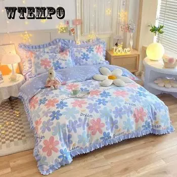 Простыня King Size/Queen Size/Twin Size, пододеяльник, наволочка, комплект из четырех предметов, утолщение, простое постельное белье для спальни, высокое качество twin 4pcs