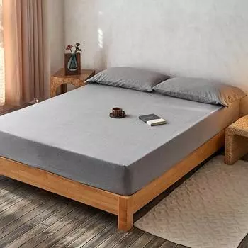 Простыня класса А, окрашенная в хлопчатобумажную пряжу, покрывало из стираного хлопка, однотонный защитный чехол для матраса, покрывало 90x200/150x200 Pillowcase48x74cmx2