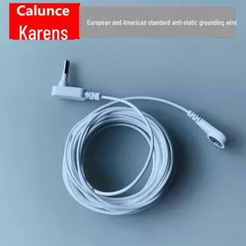 Простыня, коврик для стола и коврик для мыши с антистатическим заземляющим проводом и кнопкой-бананом американского/британского стандарта. Cable length 5M