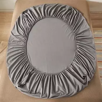 Простыня на резинке для спальни с противоскользящей эластичной лентой, однотонная, стираемая в стиральной машине, полностью упакованная, защитный чехол для матраса, простыня для гостиничного общежития 120x200cm темно-серого