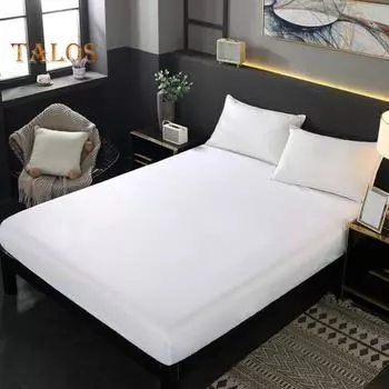 Простыня на резинке для спальни с противоскользящей эластичной лентой, однотонная, стираемая в стиральной машине, полностью упакованная, защитный чехол для матраса, простыня для гостиничного общежития 120x200cm чёрный