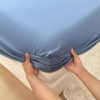 Простыня на резинке из хлопка, однотонная, с резинкой, нескользящая, регулируемая, чехол для матраса для двуспальной кровати размера «king-size» 150x200, 200x220 см 90x200cm 1pc