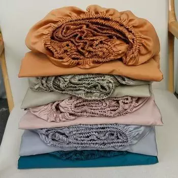 Простыня на резинке из хлопка с резинками, мягкий нескользящий чехол для матраса, покрывало для дома, спальни, односпальной кровати, двуспальной кровати, размера «king-size» и «queen-size» 2xPillowcase NOSHEET тёмно-синий