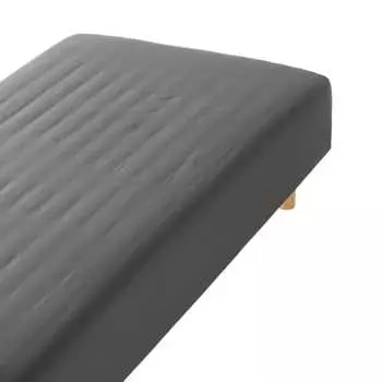 Простыня на резинке MUJI Easy Dry, цвет темно-серый, размер Queen 160 x 200 x 18-28 см, переработанный полиэстер 83411008