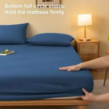 Простыня на резинке, начесаная ткань, полностью обернутая, эластичная, можно стирать в стиральной машине, различные цвета серый