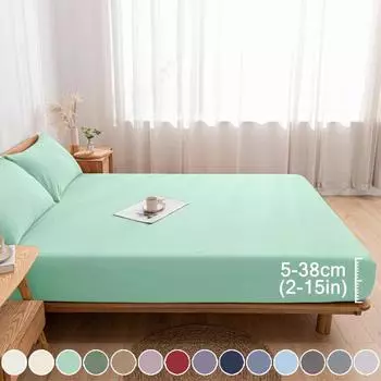 Простыня на резинке, однотонный регулируемый наматрасник для односпальной двуспальной кровати размера «king-size», покрывало на кровать(Без наволочки) 120x200cm Only a Sheet