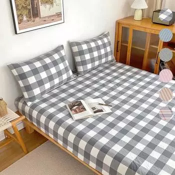 Простыня на резинке, противоскользящий регулируемый наматрасник (Без наволочки) 90x200cm