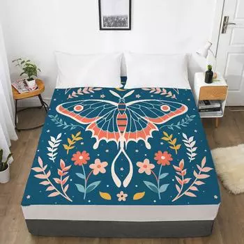 Простыня на резинке с 3D-принтом, 3 шт., простыня, чехол для матраса, эластичная лента, постельное белье 120cmX200cmX30cm