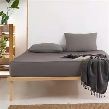 Простыня односпальная Nuvomon Raw Grey