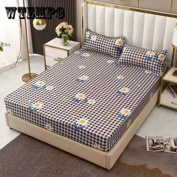 Простыня, противоскользящее фиксированное покрывало, трехсекционное, 1,8 м, 2 метра, защитный чехол для кровати, защита от пыли, пакет для печати, роскошный светильник Queen