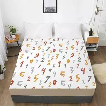 простыня с 3D-принтом, чехол для матраса, простыня с эластичной резинкой, пригодная для ручной стирки, пригодная для машинной стирки 120x200