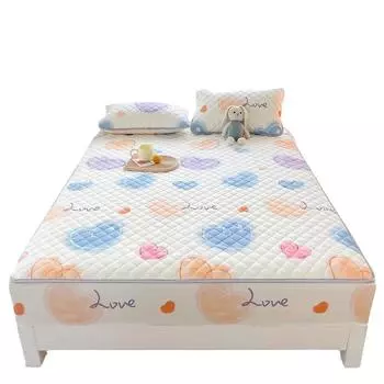 Простыня с хлопковой подкладкой для беременных и детей, приятный для кожи матовый принт, утолщенный матрас Simmons, защитный чехол «все включено» 90*200