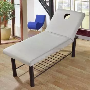 Простыня с персиковой отделкой, объемная на 360 градусов, практичная массажная физиотерапевтическая кровать, принадлежности для салона белый