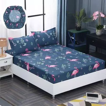 Простыня с принтом, универсальный наматрасник на 360°, двойное покрывало размера «queen-size» и размера «king-size»(без наволочек) double-120X200