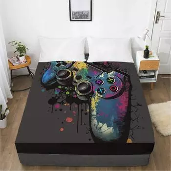 Простыня с рисунком детского игрового контроллера, простыня, высококачественный чехол для матраса, простыня, домашний текстиль, постельное белье, один предмет 120x200 3pcs