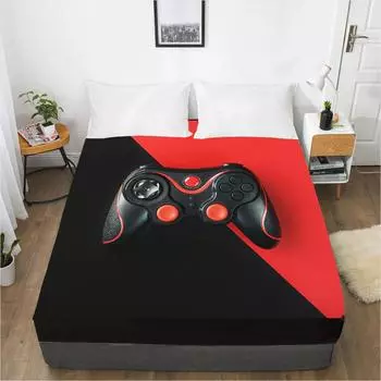 Простыня с рисунком игрового контроллера, высококачественная 3D-печатная простыня, чехол для матраса, простыня, домашний текстиль, постельное белье, один предмет 120x200 3pcs