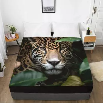 Простыня с животным рисунком, наматрасник с 3D-принтом, эластичная лента, простыня, цельное постельное белье 120x200 3pcs